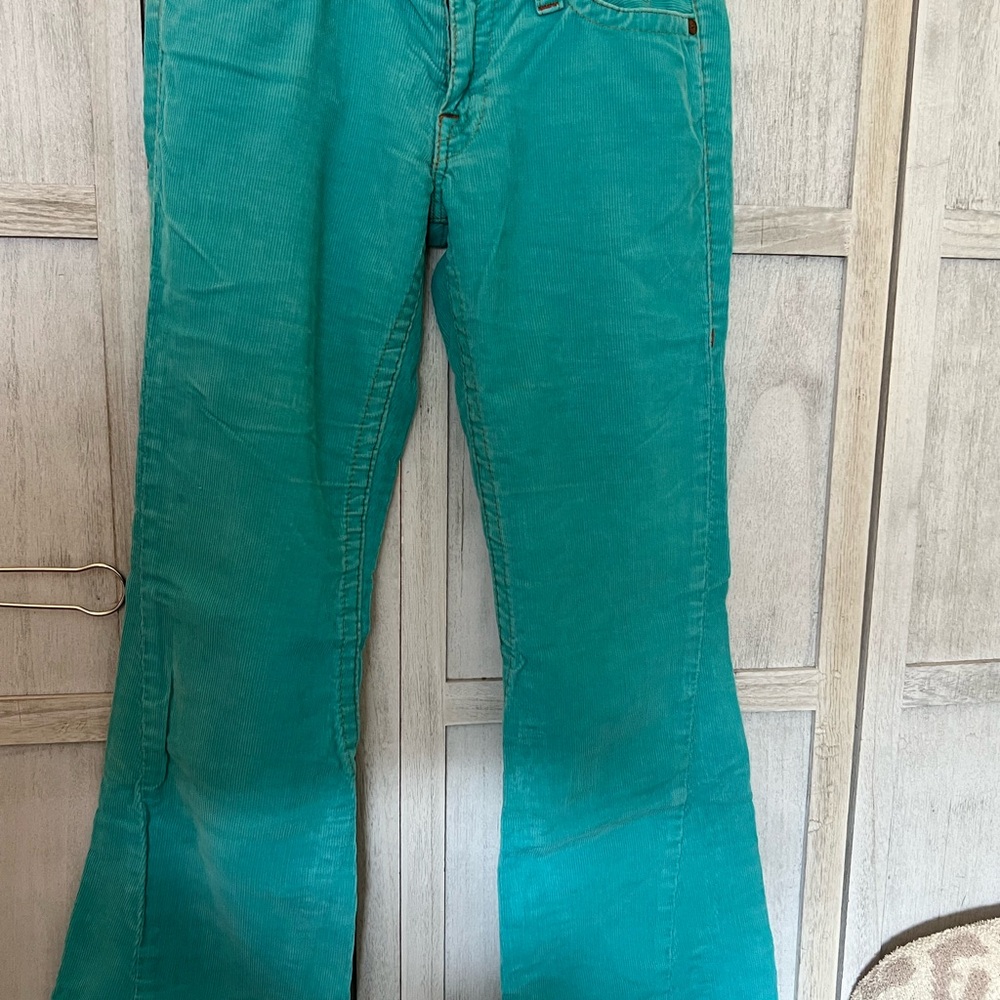 True Religion Teal Joey Flare Boot Cut Pants